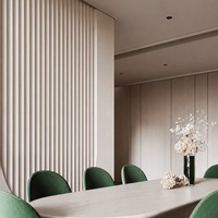Panneaux muraux intérieurs résistants aux intempéries en composite bois-plastique WPC, lambris mural en WPC, revêtement mural rainuré en WPC pour intérieur