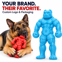 Jouet à mâcher robuste en nylon pour chien de type Bulldog, idéal pour les mâchoires musclées et les chiens agressifs, adapté aux races Boxer et grands chiens géants.