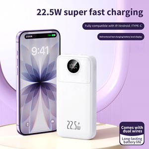 Nuevas baterías portátiles CCC de 20000 mAh de alta capacidad con batería de polímero de litio, pantalla LED, carga rápida micro USB, tipo C, doble USB, OEM - Product Image 5