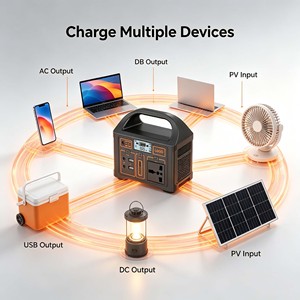 Station d'alimentation portable 150W, générateur solaire à onde sinusoïdale modifiée, alimentation de secours pour les voyages en plein air, le camping et les situations d'urgence - Product Image 6