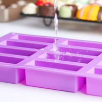 12 cavités Rectangle Granola Bar Moule en silicone de qualité alimentaire Barre d'énergie en silicone antiadhésive Moules pour barres de bonbons au chocolat