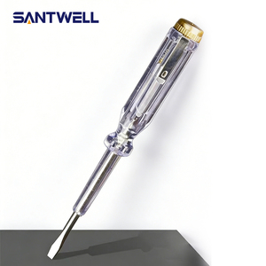 Stylo testeur de tension transparent classique, tournevis de test électrique portable pour la détection des fils sous tension/neutres - Product Image 5