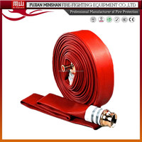Tuyau d'incendie rouge flexible résistant à l'usure avec raccords en laiton certifié CE CCC pour la lutte contre l'incendie à haute pression