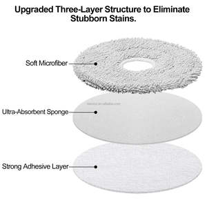 Almohadillas de tela para mopa para <span class=keywords><strong>Dreame</strong></span> L10s L20 <span class=keywords><strong>Ultra</strong></span> L10s <span class=keywords><strong>Pro</strong></span> <span class=keywords><strong>Ultra</strong></span> Heat <span class=keywords><strong>L10</strong></span> <span class=keywords><strong>Ultra</strong></span> L10s <span class=keywords><strong>Pro</strong></span> <span class=keywords><strong>L10</strong></span> Prime Xiaomi X10 + S10 + aspiradora mopa - Product Image 2