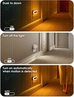 Veilleuse LED LOHAS moderne avec détecteur de mouvement, prise US/EU/UK, lumière ambrée, 3 niveaux de luminosité réglables, pour couloir et chambre