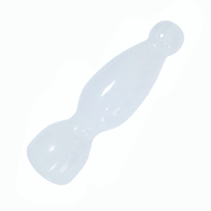 Outil de massage par acupression en jade blanc naturel, grattoir Gua Sha en cristal blanc avec pointe ronde pour les points d'acupuncture du corps et du visage - Product Image 1