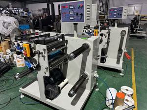 LFQ-320 Rol-tot-rol zelfklevende etiketpapier-, folie- en aluminiumfolie-etiketsticker snij- en opwindmachine, fabrieksvoorraad - Product Image 2