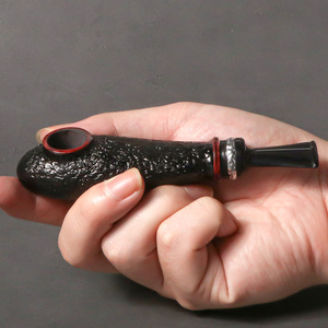 Accessoires pour fumeurs Erliao de bonne qualité, pipe à tabac en bois de hêtre, 125x28mm, 30g, boîte cadeau givrée - Product Image 3