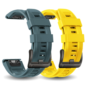 <span class=keywords><strong>Correa</strong></span> de Silicona Oficial Quickfit de 22mm y 26mm para <span class=keywords><strong>Garmin</strong></span> Mk3i 51mm Mk2i/Mk1 MARQ Gen 2, Brazalete para <span class=keywords><strong>Garmin</strong></span> Epix Pro <span class=keywords><strong>Enduro</strong></span> - Product Image 1