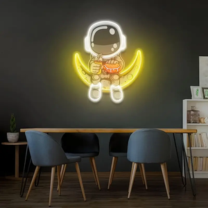 Letrero de Neón de Astronauta, Lámpara de Pared LED, Alimentación por USB, Resistente al Agua IPX3, Atenuación Continua para Dormitorio, Hogar, Bar, Bodas, Fiestas, Hoteles, Centros Comerciales - Product Image 2