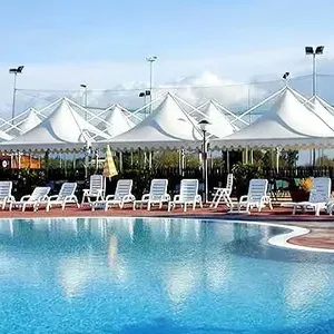 Оптовая продажа Пляжная палатка открытый солнцезащитный козырек на крыше бассейн палатка для отеля вид на море настроить любой размер