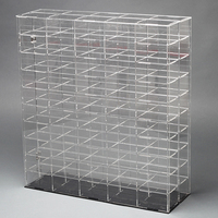 Boîte de rangement de rouge à lèvres de maquillage personnalisé, organisateur de rangement en acrylique, présentoirs transparents, vente en gros, présentoir de cosmétiques en acrylique