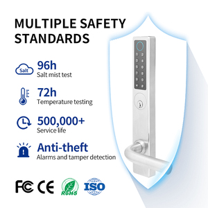 OYO 美国 ANSI 指纹锁 防水 IP65 户外 TTlock Tuya 智能生物识别门锁 适用于钢门 带存储卡 - Product Image 2