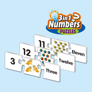 Creativo divertente 3 in 1 giochi puzzle per bambini set di cartoni animati modello <span class=keywords><strong>alfabeto</strong></span> e numero partita puzzle giocattoli educativi - Product Image 2