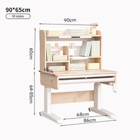 Bureau d'apprentissage pour enfants, design moderne en métal et bois, table d'étude ergonomique à hauteur réglable, caractéristiques de sécurité pour appartement, chambre, salon