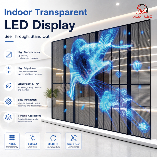 Transparent LED Display P3.91-7.8Rental High Brightness 3D Advertising Display, Suitable for Glass Window Store Advertising