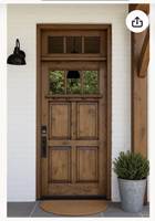 Porte en bois massif pour intérieur et extérieur, avec options de couleur et de taille personnalisées, pour appartement ou maison confortable.