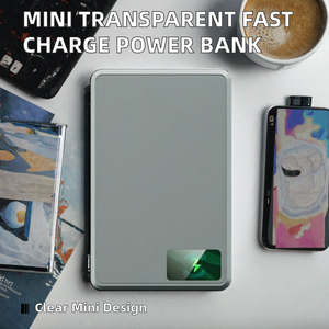Batterie externe ultra-fine à charge rapide 5000mAh 10000mAh avec câble et écran LED - Product Image 2