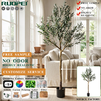 Grand olivier artificiel réaliste avec pot, plante artificielle d'intérieur, olivier en pot pour la décoration de la maison, du café, du studio photo