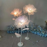 Accessoires de mariage, fleurs en fil lumineux, forêt de fleurs, éclairage de route, écran de fond en pétales, fleurs artificielles lumineuses pour mariage
