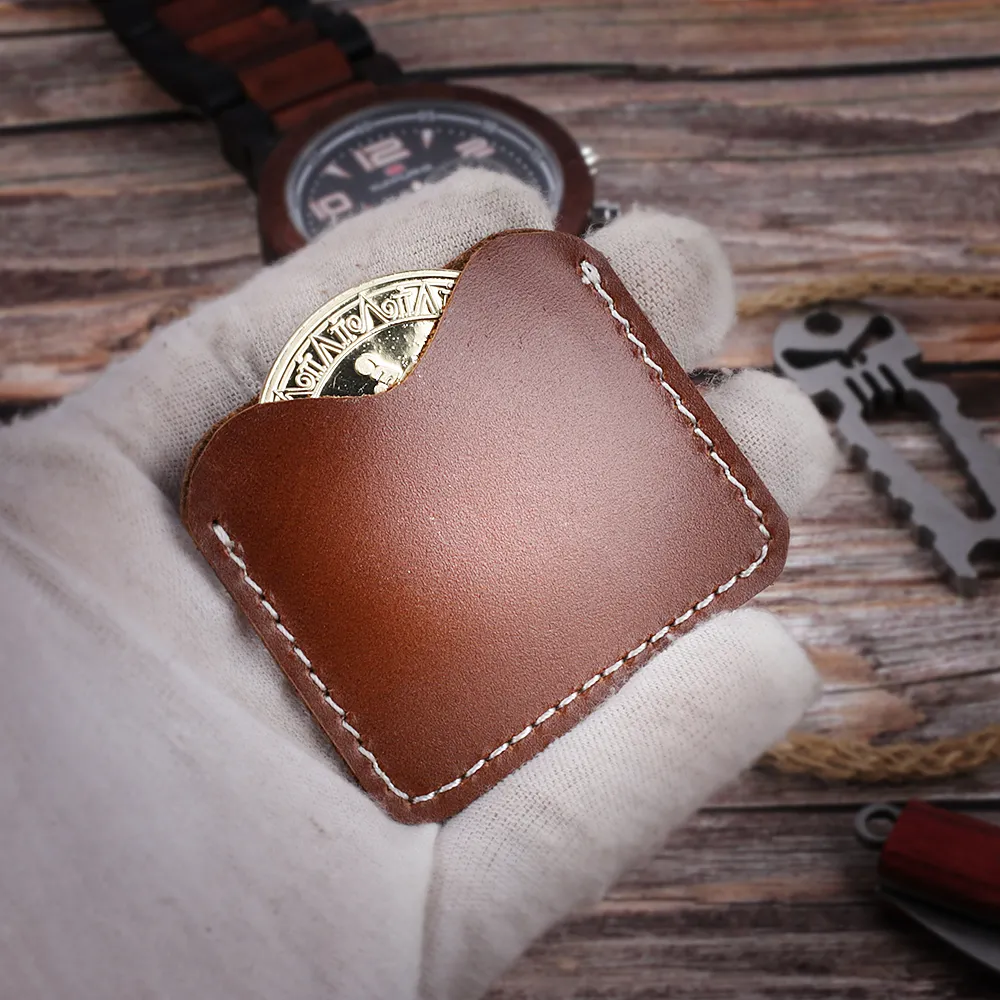 Dompet koin kulit personalisasi mini dompet koin kulit chunky dompet koin murah untuk pria, hadiah kulit, hadiah untuk dia