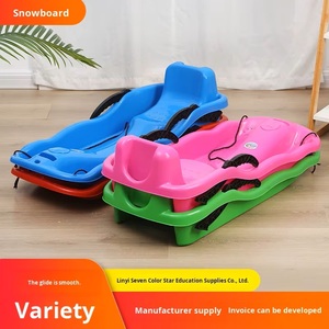 Grand <span class=keywords><strong>snowboard</strong></span> d'hiver écologique en plastique épais pour adultes 85cm planche de ski herbe/sable avec traîneau à frein - Product Image 3