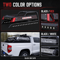 Barra Deportiva de Acero al Carbono para Chevrolet Silverado 1500 2014-2026 con Luz LED Blanca, Barra Antivuelco para la Caja Trasera con Cableado