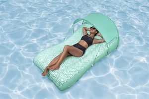 <span class=keywords><strong>Bestway</strong></span> 43729 Comfy Chill Materassino <span class=keywords><strong>Gonfiabile</strong></span> Ombreggiato in PVC con Poggiatesta, Capacità 100kg, Facile da Gonfiare - Product Image 3