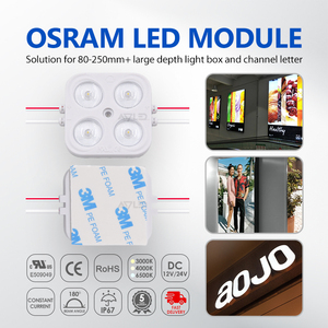 Tira de luces LED de 12V, 4 lámparas, módulo de inyección SMD de 24V CC, chip 2835, luz blanca cálida decorativa para retroiluminación de letreros publicitarios. - Product Image 5