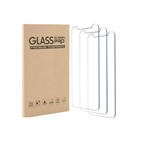 Protection d'écran en verre trempé 9H 2.5D transparente 10-en-1 avec emballage pour iPhone 16 15 14 13 12 11 17 Air 18 Pro Max