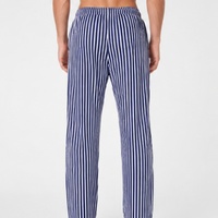 Pantalon de pyjama pour homme, vêtements de détente, doux, léger, avec cordon de serrage, coupe confortable, pantalon de pyjama en coton rayé pour homme