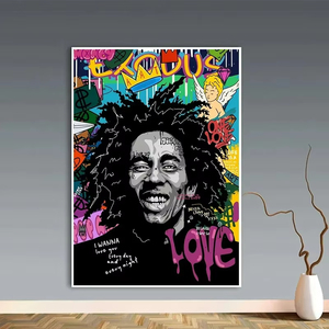 Décor à la maison Graffiti rue Pop <span class=keywords><strong>Art</strong></span> Portraits de personnes célèbres affiche abstraite toile peinture à l'huile mur <span class=keywords><strong>Art</strong></span> photos œuvre - Product Image 4