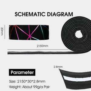 <span class=keywords><strong>Cinta</strong></span> <span class=keywords><strong>de</strong></span> <span class=keywords><strong>Manillar</strong></span> <span class=keywords><strong>de</strong></span> Bicicleta <span class=keywords><strong>de</strong></span> Alta Calidad, Colorida, Antideslizante <span class=keywords><strong>de</strong></span> PU, con Tapones, Accesorio Premium para Ciclismo - Product Image 3