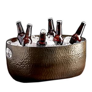 Cubo de hielo de mesa, banquete, fiesta, eventos, Bar, cerveza helada, vino, cubo de hielo martillado redondo para fiesta, Catering - Product Image 2