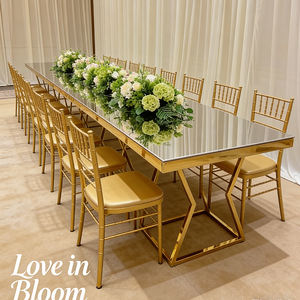 Mesa de Comedor Metálica para Eventos y Fiestas, Mesa de Comedor Comercial de Acero Inoxidable para Banquetes de Hotel - Product Image 2