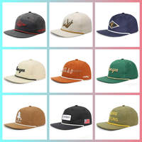 Casquette Snapback HS24 OEM personnalisée avec broderie, 5 panneaux, visière plate 256, corde décorative, unisexe, pour loisirs en extérieur, vente en gros