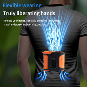 Seven Wind Speed Neck Fan Hands Free Wearable Waist <b>Clip</b> On Fan 20000mAh Rechargeable Air Cooling Fan for Outdoor Sports - Product Image 2