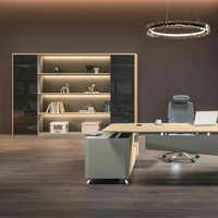 Bureau de haut niveau Patron Bureaux E1 Mélamine Matériel Mobilier de bureau de luxe Table de bureau Bureau de style moyen-oriental