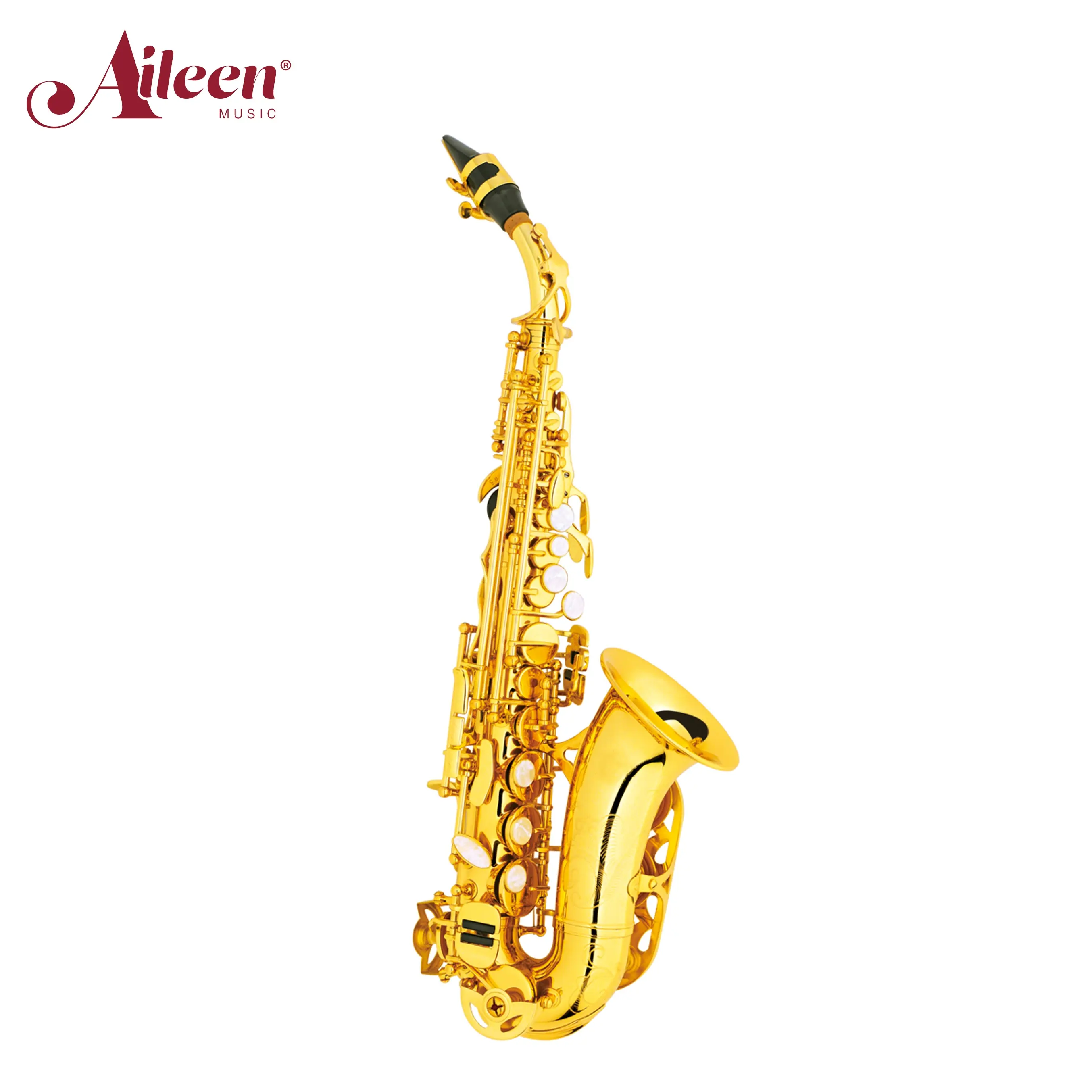 Aileenmusic <span class=keywords><strong>profissional</strong></span> grade geral bb, chave curvada <span class=keywords><strong>soprano</strong></span>, <span class=keywords><strong>saxofone</strong></span> (sp3041g)