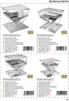 CAMPINGMOON Barbecue Pliant Extérieur en Acier Inoxydable pour Jardin et Forêt, Grille à Charbon de Bois Grande Taille, Brasero pour Rôtir