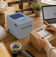 Impresora de Etiquetas para Almacén Gprinter GP-3128D, Impresora Térmica de Etiquetas de Códigos de Barras de 80 mm, USB, 203 dpi, 152 mm/s, para Logística