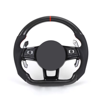 Carbon-Leder-Sportlenkrad mit Schaltwippen für Volkswagen Polo Golf R 6 7 8 MK6 MK7 GTi Passat B7 B8 Jetta