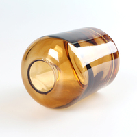 Diffuseur d'arômes en verre rond de 200 ml avec logo personnalisé, couleur ambre, logo personnalisé