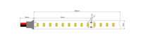 Bande LED Haute Efficacité 210lm W 24V Économie d'Énergie Faible Consommation d'Énergie Blanc Chaud Dimmable Longue Durée de Vie OEM