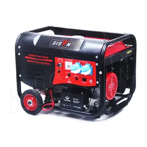 China Brand BISON TOP Slient Inverter Swiss Kraft Style Power 7500W 8500W Portable For Sale Fuel Consumption Gasoline Generator