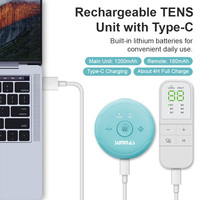 Appareil TENS portable avec télécommande à 3 niveaux de chaleur pour soulager les douleurs menstruelles RL-202A
