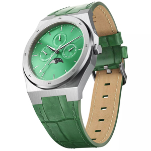 Montre En Cuir avec cadran à trois yeux pour homme, Logo personnalisé, multifonction, chronographe - Product Image 1