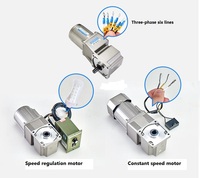 Moteur à engrenages AC monophasé 120W 90mm à couple élevé, réducteur à angle droit, micro-moteur à vitesse contrôlée, petit moteur à engrenages IE2 à montage sur bride