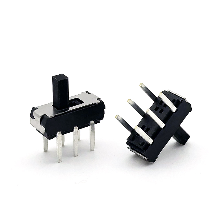 SS04C-A-H4 SPDT 2 Позиции 1P2T 6 шпильки PCB панель Мини Вертикальный скользящий переключатель