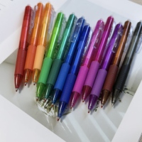 12 stylos Gel effaçables colorés ensemble 0.5mm pointe fine stylo mignon clic écriture fournitures de dessin pour les erreurs de planificateur de journalisation